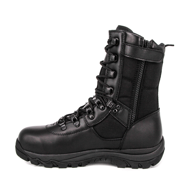 Bottes tactiques de combat militaire imperméable noir en gros 4287