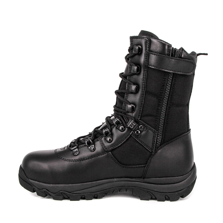 Bottes tactiques de combat militaire imperméable noir en gros 4287