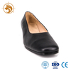 Chaussure de bureau féminine à talon bas noir 