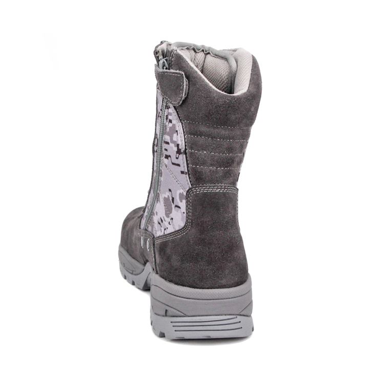 Bottes tactiques de combat de soldats en daim gris 4209